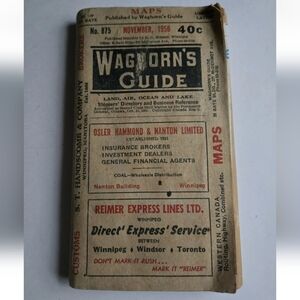 Waghorn’s Guide Winnipeg Manitoba 1956 Vintage